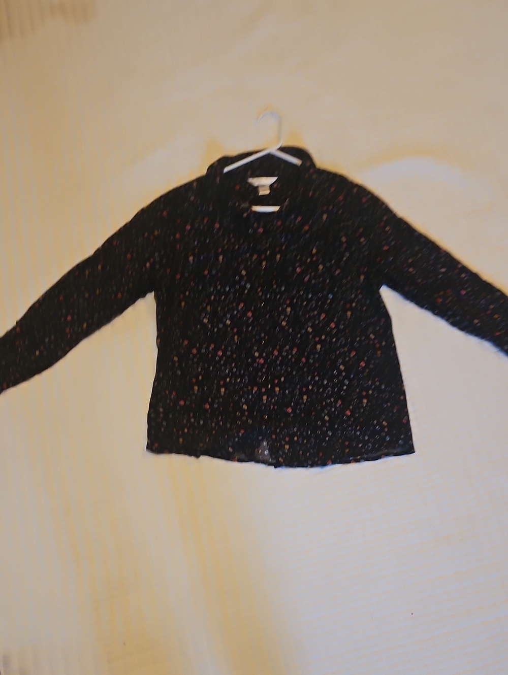 Christopher & Banks Black Long-Sleeve Blouse